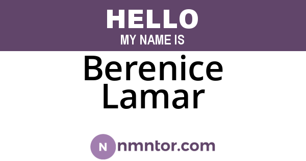 Berenice Lamar