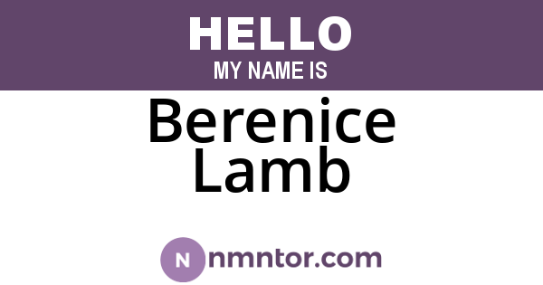 Berenice Lamb