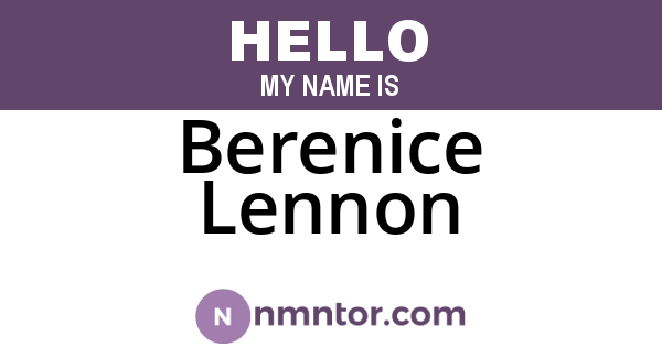 Berenice Lennon