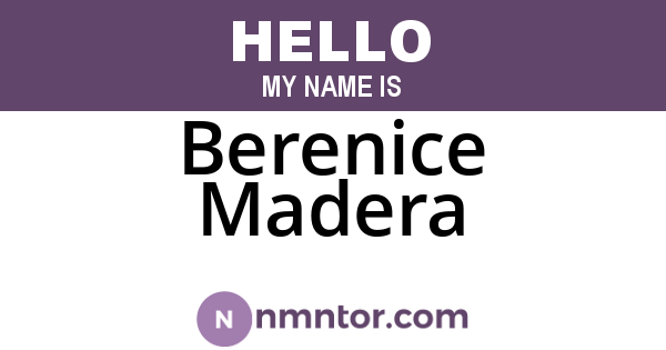 Berenice Madera