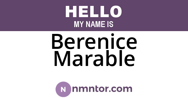 Berenice Marable