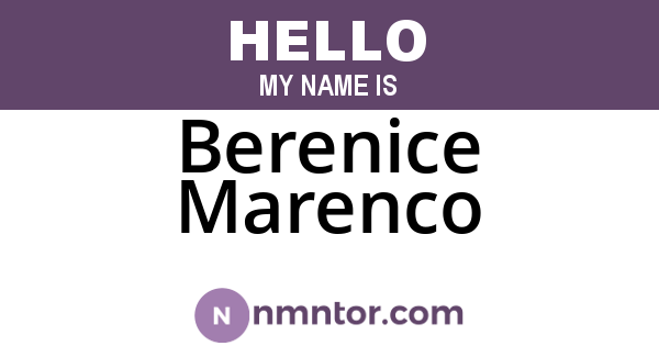 Berenice Marenco