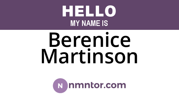 Berenice Martinson