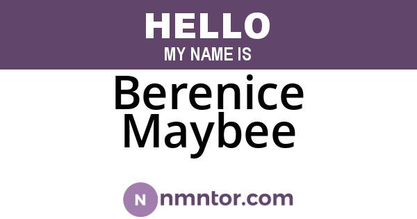 Berenice Maybee