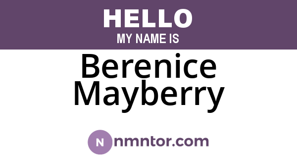 Berenice Mayberry