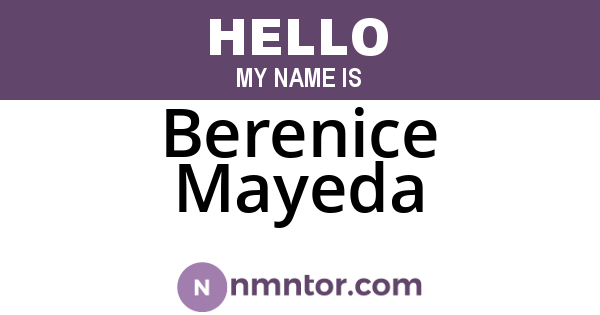 Berenice Mayeda