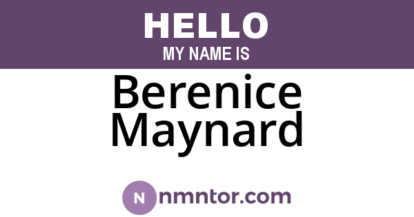 Berenice Maynard