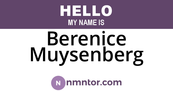 Berenice Muysenberg