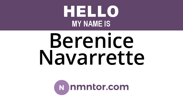 Berenice Navarrette