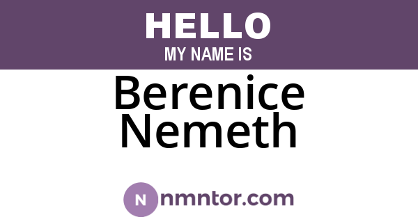 Berenice Nemeth