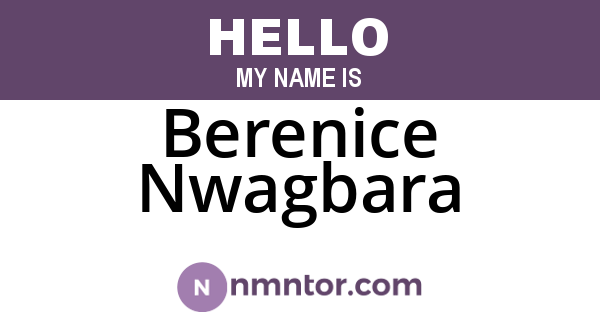Berenice Nwagbara