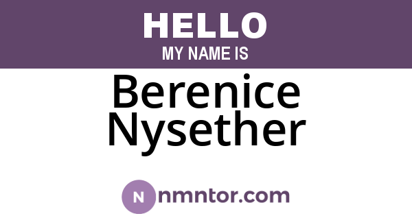 Berenice Nysether