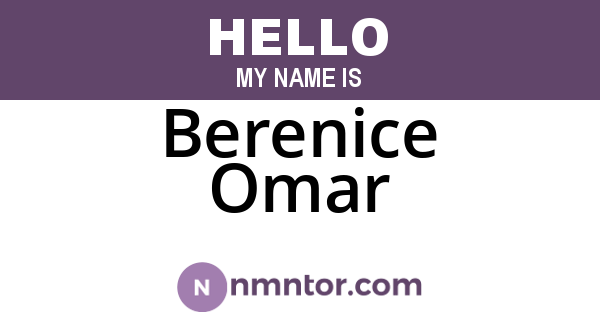 Berenice Omar