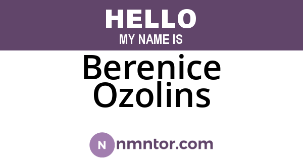 Berenice Ozolins