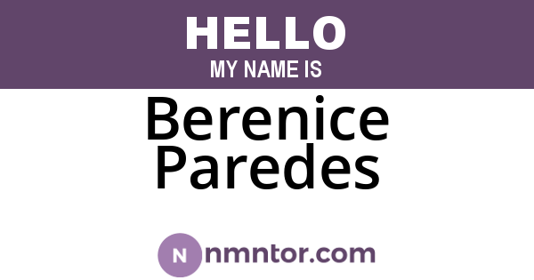 Berenice Paredes