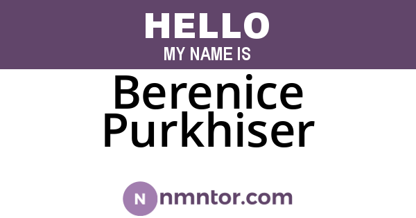 Berenice Purkhiser
