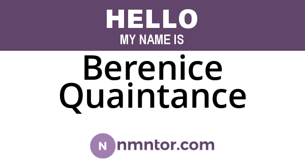 Berenice Quaintance