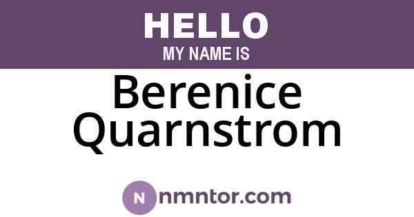 Berenice Quarnstrom