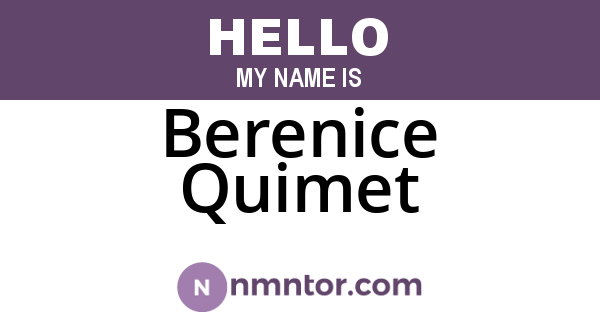 Berenice Quimet
