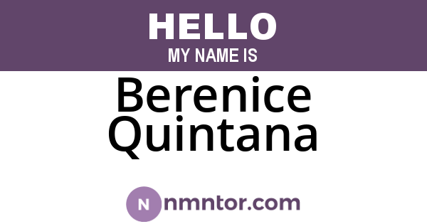 Berenice Quintana