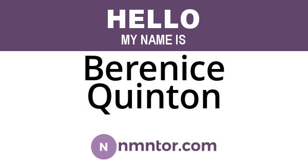 Berenice Quinton