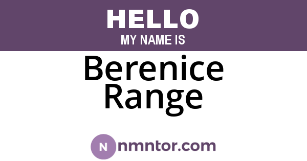 Berenice Range