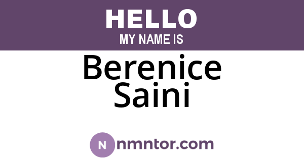 Berenice Saini