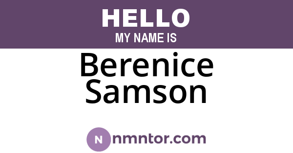 Berenice Samson
