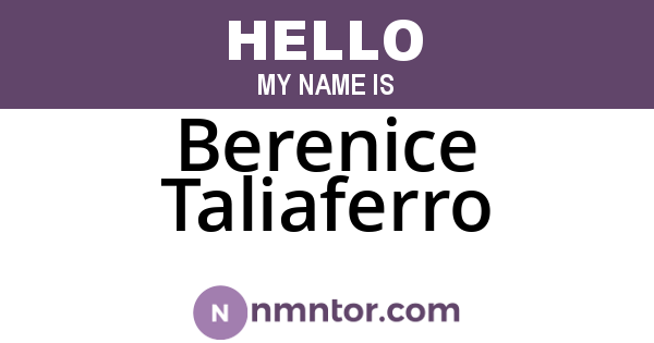 Berenice Taliaferro