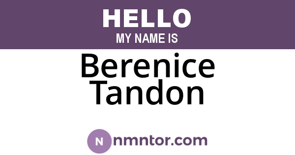 Berenice Tandon