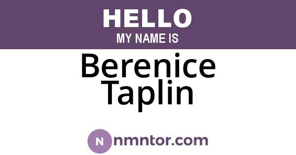 Berenice Taplin