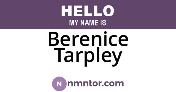 Berenice Tarpley