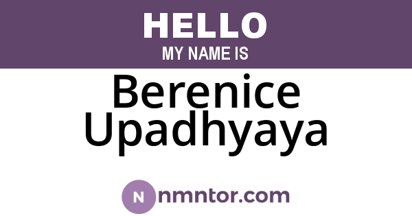 Berenice Upadhyaya