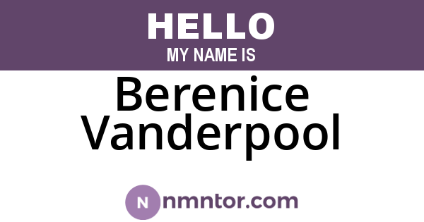 Berenice Vanderpool