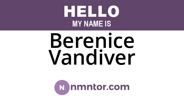 Berenice Vandiver