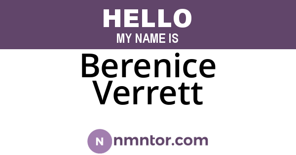 Berenice Verrett