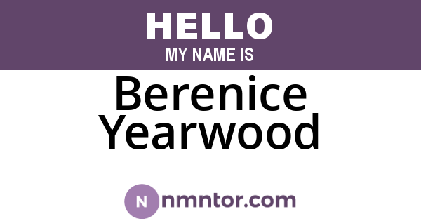 Berenice Yearwood