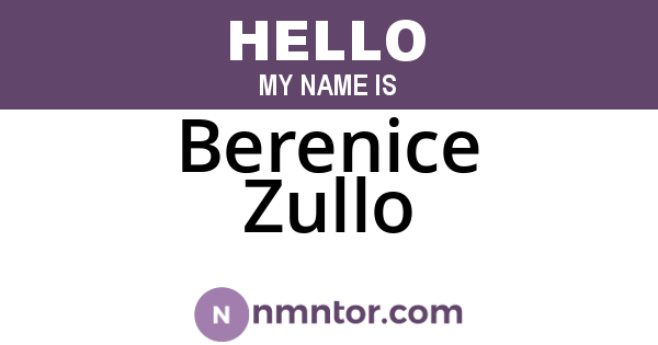 Berenice Zullo