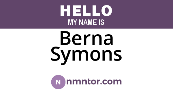 Berna Symons