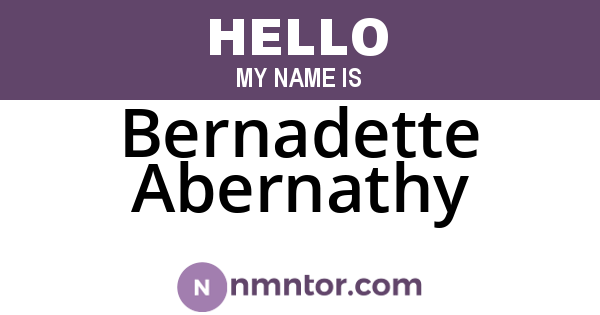 Bernadette Abernathy