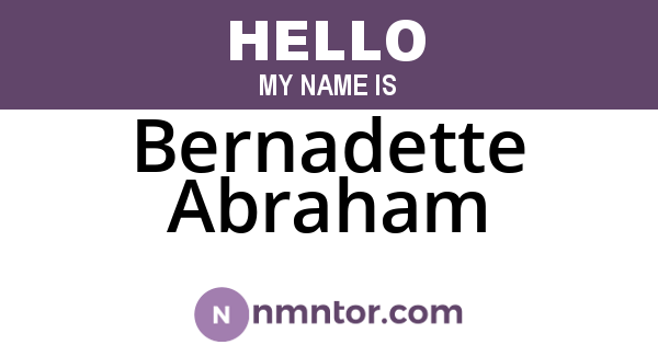 Bernadette Abraham