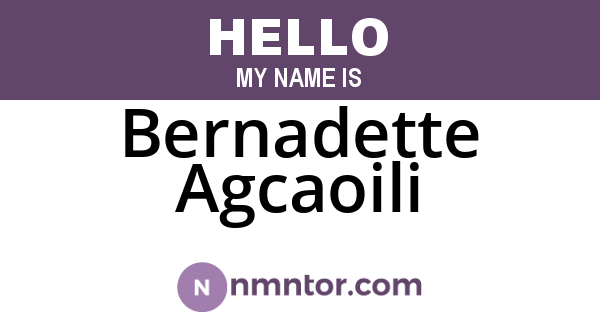 Bernadette Agcaoili