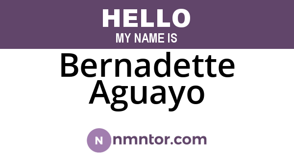 Bernadette Aguayo