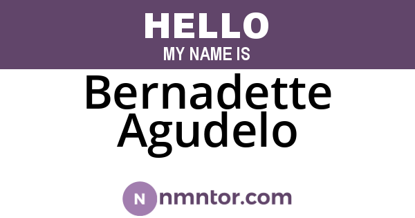 Bernadette Agudelo