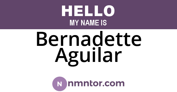 Bernadette Aguilar