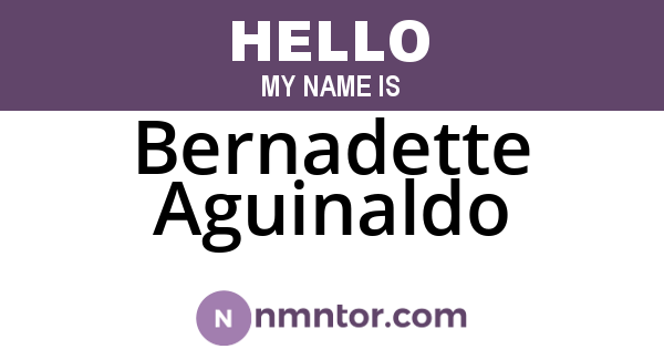 Bernadette Aguinaldo
