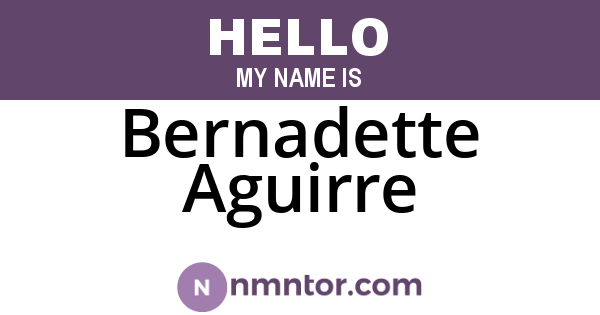 Bernadette Aguirre