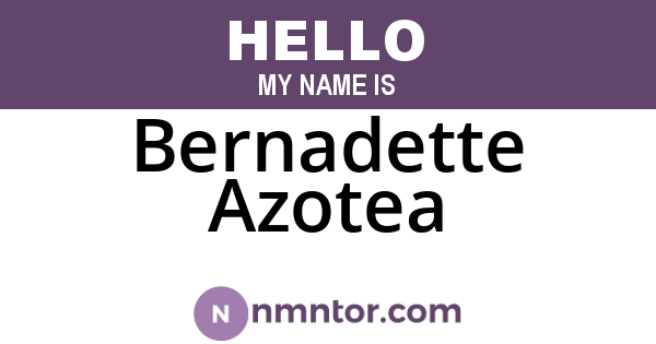 Bernadette Azotea