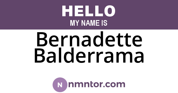 Bernadette Balderrama