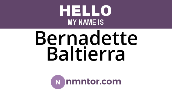 Bernadette Baltierra